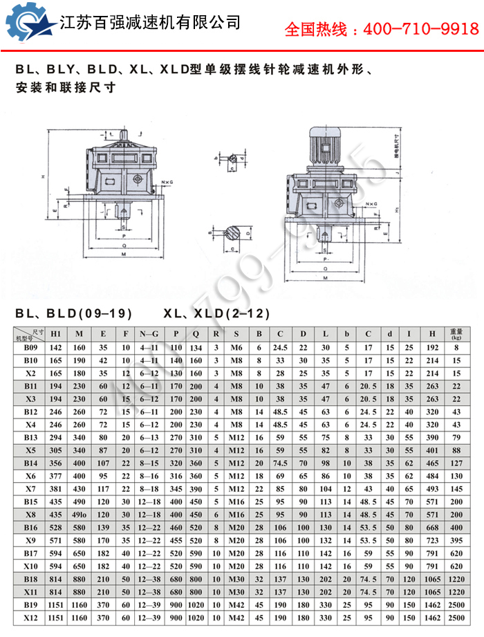 BL XL.jpg XLY系列摆线针轮减速机